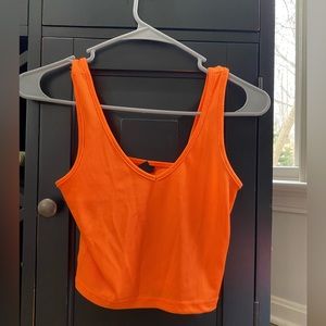 Shein neon orange tank top.